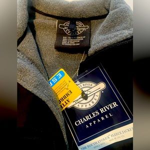 NWT Boys Youth M Charles River fleece jacket